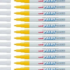 Fine Marker Point - Yellow Oil Based Ink - 1 Dozen