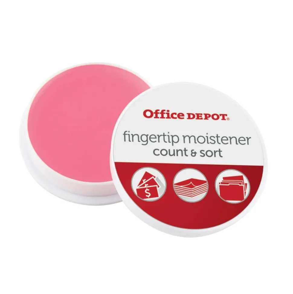 Fingertip Moisteners, 10 Grams, Pink, Pack Of 3