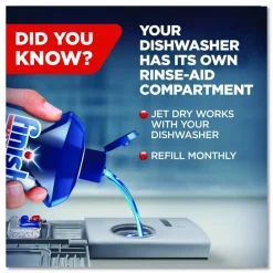 Finish Jet Dry Dishwasher Liquid Rinse Additive With Shine Boost, Original Scent, 8.45 Oz Bottle, Case Of 8