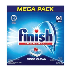 Finish Powerball Dishwasher Tabs, Fresh Scent, 59.2 Oz, Box Of 94 Tabs, Carton Of 4 Boxes