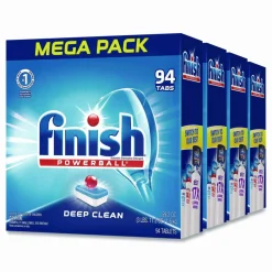 FINISH Powerball Dishwasher Tabs, Fresh Scent, 94/Box, 4 Boxes/Carton