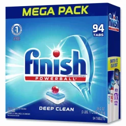 FINISH Powerball Dishwasher Tabs, Fresh Scent, 94/Box, 4 Boxes/Carton