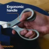 Fiskars Contoured Performance Scissors, 8" Long, 3.13" Cut Length, Straight Gray Softgrip Handle