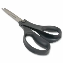 Fiskars Everyday Scissors, 8" Long, 3.75" Cut Length, Straight Black Handle