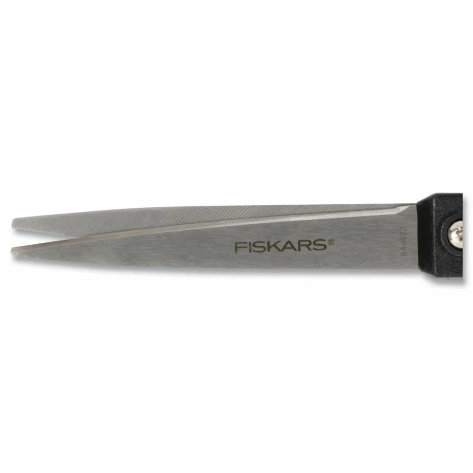 Fiskars Scissors, 8" Long, Straight Black Handle