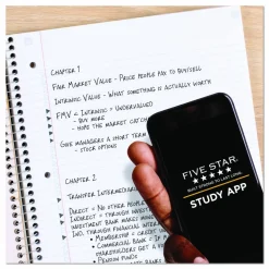 Five Star Wirebound Notebook Plus Study App, 1 Subject, College Ruled