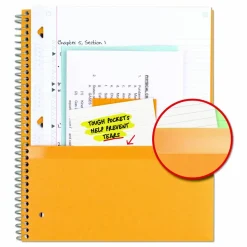 Five Star Wirebound Notebook, 1-Subject, Medium/College Rule, Assorted Cover Colors, (100) 11 x 8.5 Sheets, 6/Pack