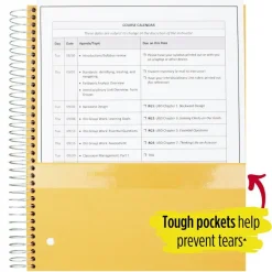 Five Star Wire-Bound Notebook, 8-1/2" x 11", 5 Subject, College Ruled, 200 Sheets, Pacific Blue