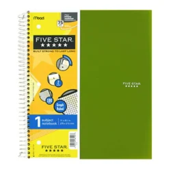 Five Star Wire-Bound Notebook, 1 Subject, Letter-Size, Quadrille Rule, Assorted