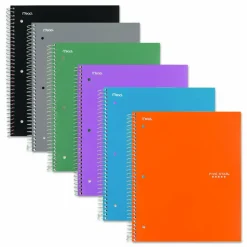 Five Star Wire-Bound Notebook, 1 Subject, Letter-Size, Quadrille Rule, Assorted