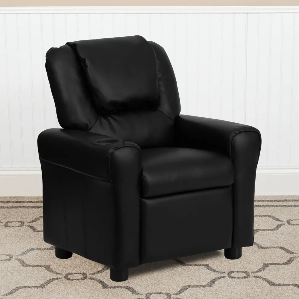 Flash Furniture Contemporary Kids Recliner with Cup Holder and Headrest