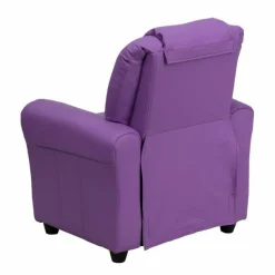 Flash Furniture Contemporary Lavender Vinyl Kids Recliner with Cup Holder and Headrest [DG-ULT-KID-LAV-GG]