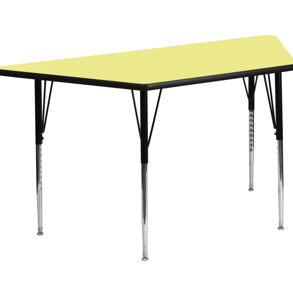 Flash Furniture Height Adjustable Trapezoid Activity Table