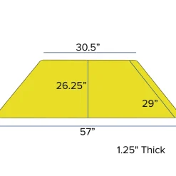 Flash Furniture Height Adjustable Trapezoid Activity Table