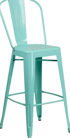 Flash Furniture 30'' High Indoor-Outdoor Barstool with Back