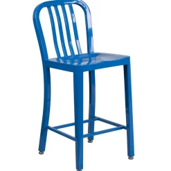 Flash Furniture 24'' High Indoor-Outdoor Counter Height Stool with Vertical Slat Back
