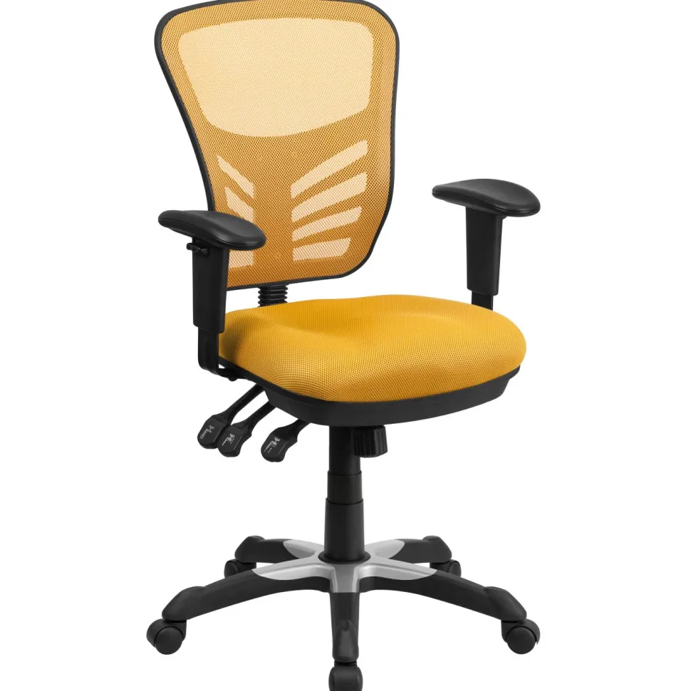 Flash Furniture Mid-Back Mesh Task Chair with Triple Paddle Control