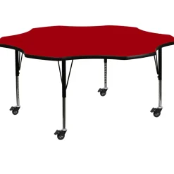 Flash Furniture Mobile Height Adjustable Flower Shaped Activity Table