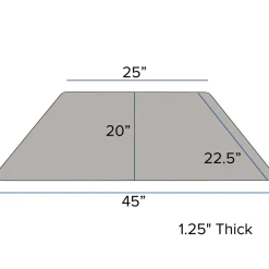 Flash Furniture 24''W x 48''L Trapezoid Activity Table with 1.25'' Thick High Pressure Grey Laminate Top and Standard Height Adjustable Legs [XU-A2448-TRAP-GY-H-A-GG]