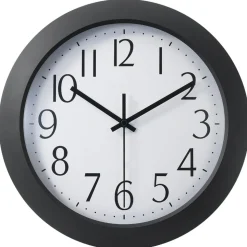 12" Flat-Panel Plastic Round Wall Clock