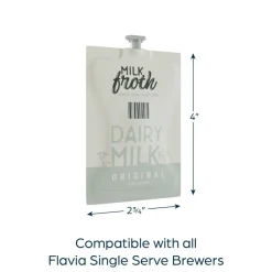 FLAVIA Coffee ALTERRA Single-Serve Coffee Freshpacks, Real Milk Froth Powder, Carton Of 72