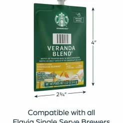 FLAVIA Starbucks Veranda Blend Coffee Freshpack, 76/Carton