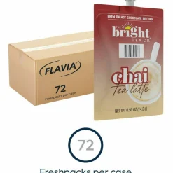 FLAVIA The Bright Tea Co. Chai Tea Latte Freshpack, 72/Carton