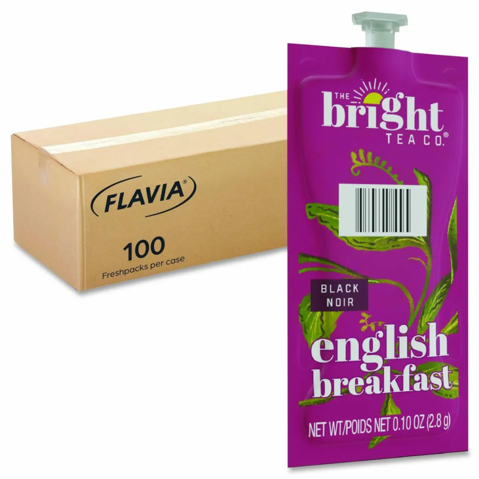 FLAVIA The Bright Tea Co. English Breakfast Black Tea Freshpack, 100/Carton