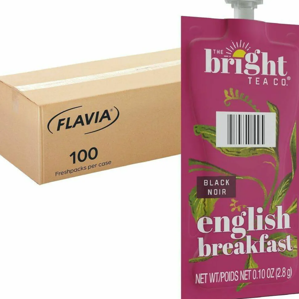 FLAVIA The Bright Tea Co. English Breakfast Black Tea Freshpack, 100/Carton