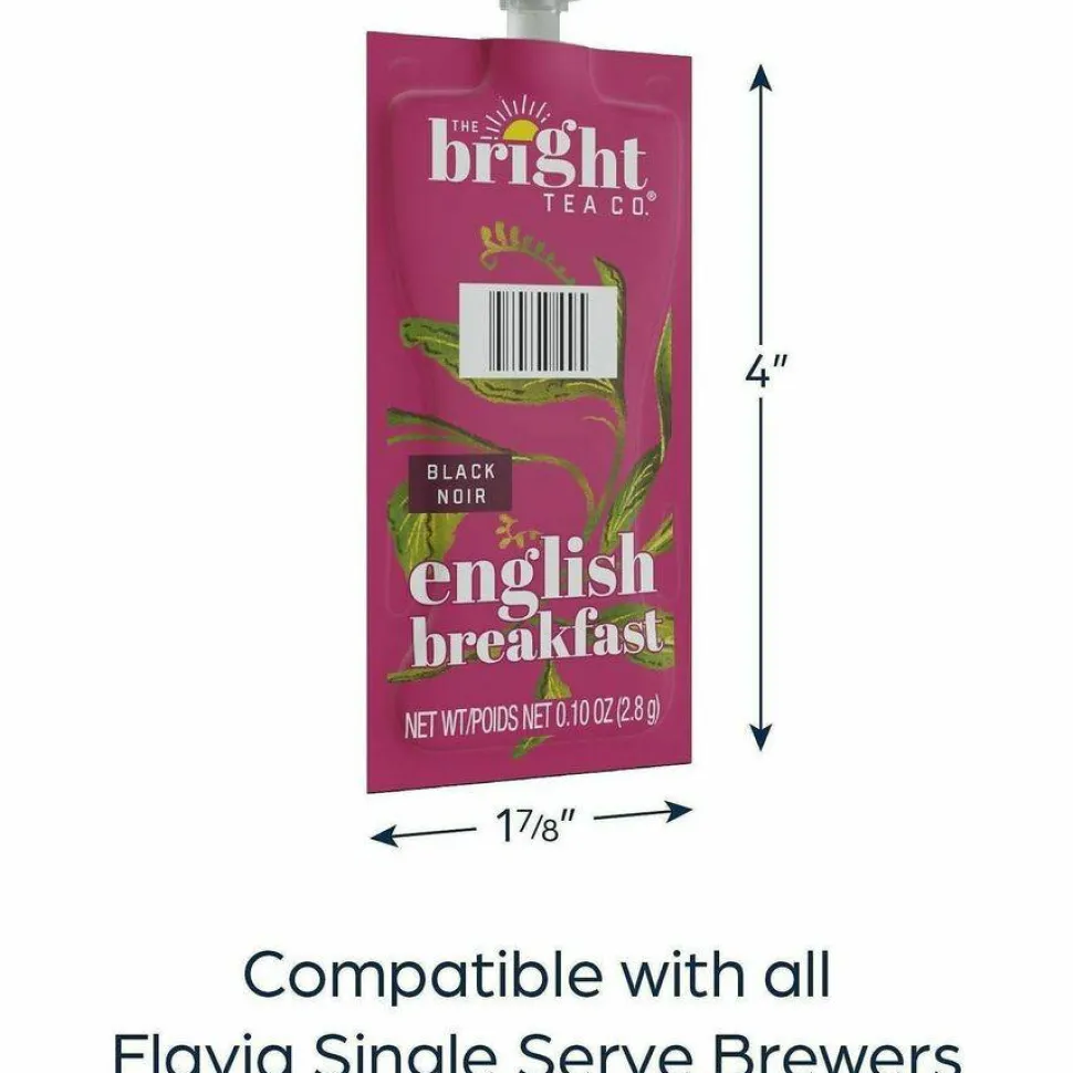 FLAVIA The Bright Tea Co. English Breakfast Black Tea Freshpack, 100/Carton