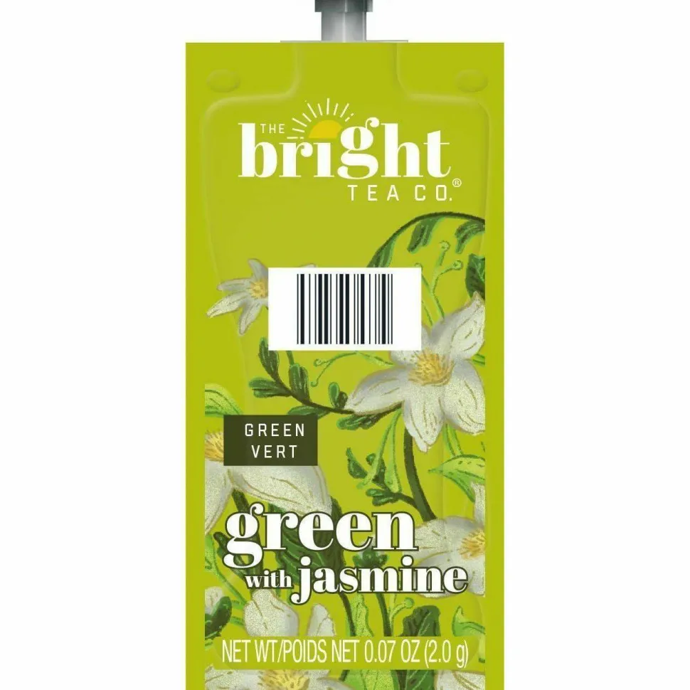 FLAVIA The Bright Tea Co. Green with Jasmine Tea Freshpack, 100/Carton