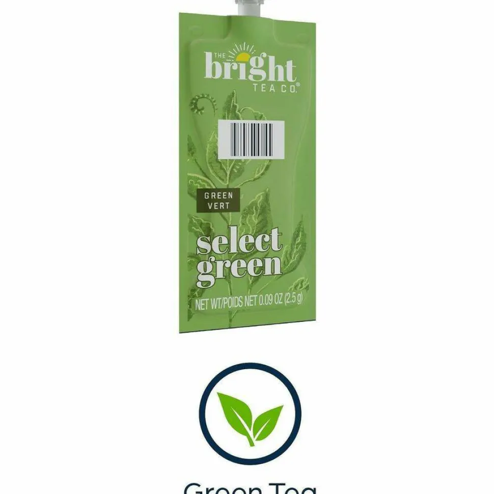 FLAVIA The Bright Tea Co. Select Green Tea Freshpack, 100/Carton