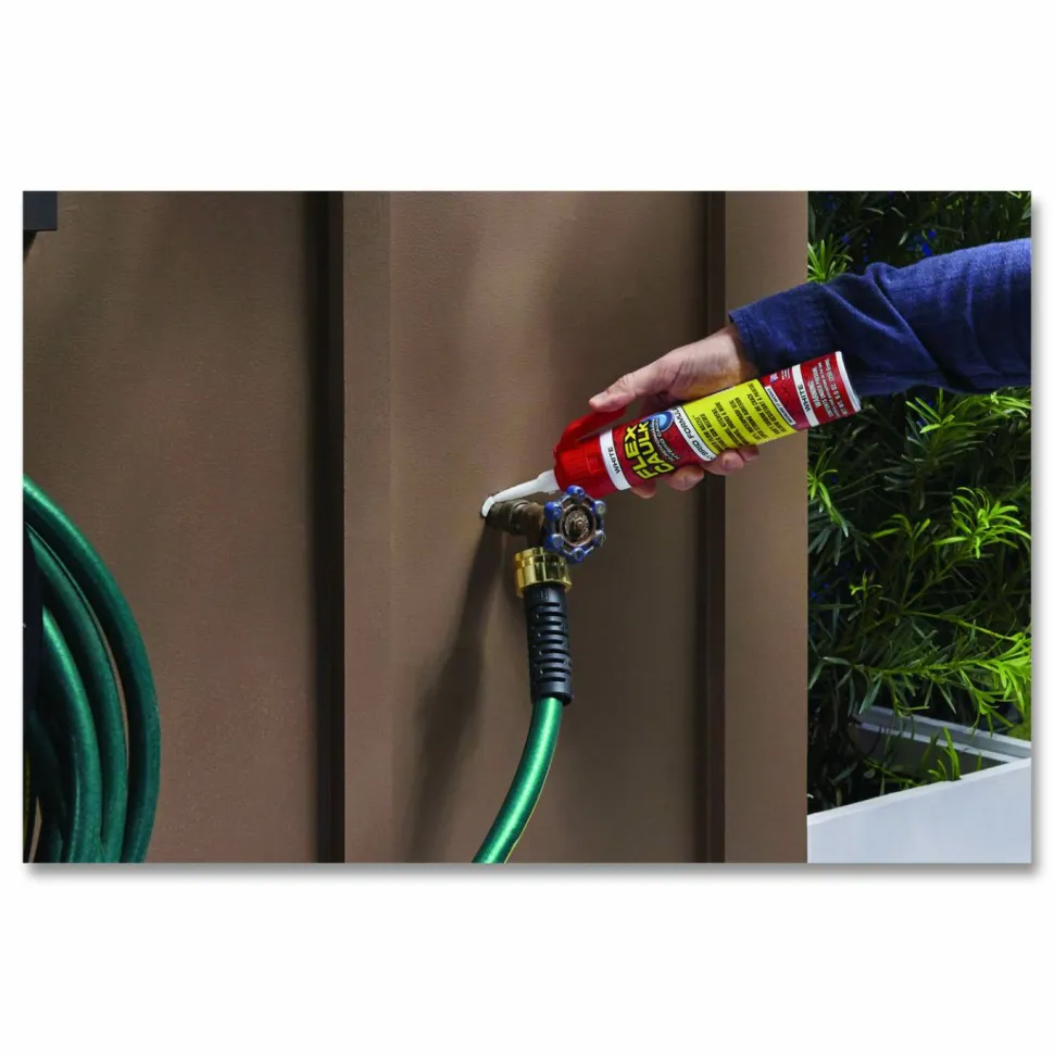 Flex Seal Products Flex Caulk Hi-Performance Hybrid Caulk, 9 oz Aerosol Can, Dries White, 4/Carton