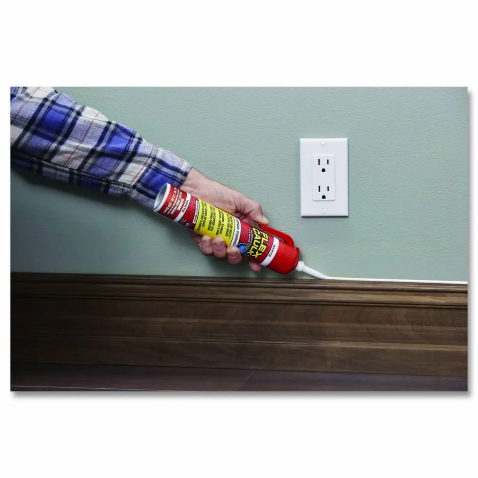 Flex Seal Products Flex Caulk Hi-Performance Hybrid Caulk, 9 oz Aerosol Can, Dries White, 4/Carton