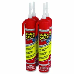Flex Seal Products Flex Caulk Hi-Performance Hybrid Caulk, 6.6 oz Aerosol Can, Dries Clear, 4/Carton
