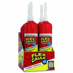 Flex Seal Products Flex Caulk Hi-Performance Hybrid Caulk, 4.6 oz Aerosol Can, Dries White, 4/Carton