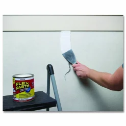 Flex Seal Products Flex Paste Super Thick Rubberized Paste, 3 lb Can, Dries White, 4/Carton