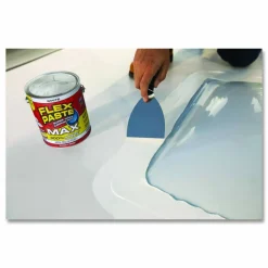 Flex Seal Products Flex Paste Super Thick Rubberized Paste Max, 12 lb Can, Dries White, 2/Carton
