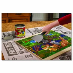 Flex Seal Products Flex Paste Super Thick Rubberized Paste, 26 oz Can, Dries Clear, 4/Carton