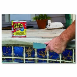 Flex Seal Products Flex Paste Super Thick Rubberized Paste, 26 oz Can, Dries Clear, 4/Carton