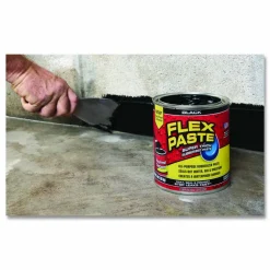 Flex Seal Products Flex Paste Super Thick Rubberized Paste, 3 lb Can, Dries Black, 4/Carton