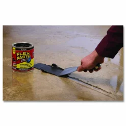 Flex Seal Products Flex Paste Super Thick Rubberized Paste, 3 lb Can, Dries Black, 4/Carton