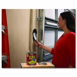 Flex Seal Products Flex Paste Super Thick Rubberized Paste, 3 lb Can, Dries Black, 4/Carton