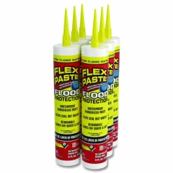 Flex Seal Products Flex Paste Flood Protection Paste, 9 oz Cartridge, Dries Yellow, 6/Carton