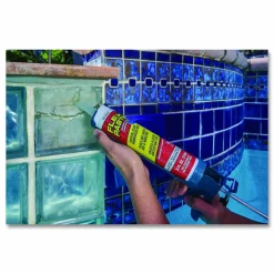 Flex Seal Products Flex Paste Super Thick Rubberized Paste, 9 oz Cartridge, Dries Clear, 4/Carton