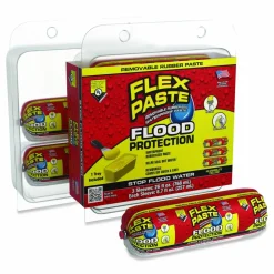 Flex Seal Products Flex Paste Flood Protection Paste, (3) 8.7 oz Sleeves with Tray/Pack, Dries Yellow, 3 Packs/Carton