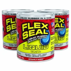 Flex Seal Products Flex Seal Liquid Rubber Sealant Coating Liquid, 32 oz Can, Dries Clear, 6/Carton