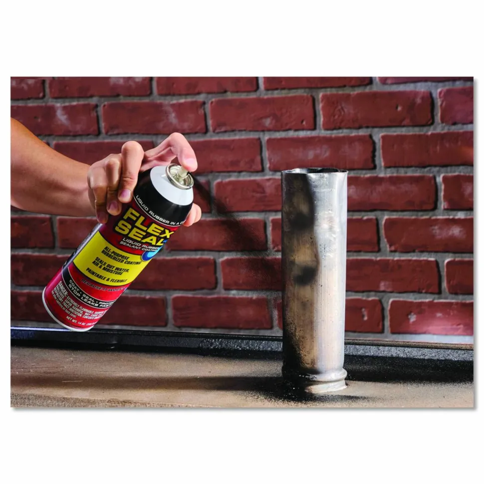 Flex Seal Products Flex Seal Liquid Rubber Sealant Coating Aerosol, 14 oz Aerosol Can, Dries Terra Cotta, 6/Carton