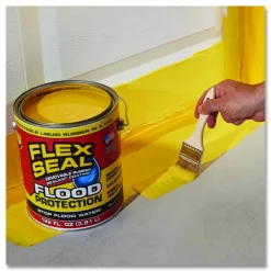 Flex Seal Products Flex Seal Liquid Flood Protection, 122 oz Can, Dries Yellow, 2/Carton