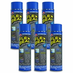 Flex Seal Products Flex Seal Liquid Rubber Sealant Coating Aerosol, 14 oz Aerosol Can, Dries Blue, 6/Carton